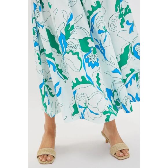 OLIPHANT Orchid Green Sleeveless Piped Maxi Dress Size S NWT Retail $348 - Picture 6 of 6